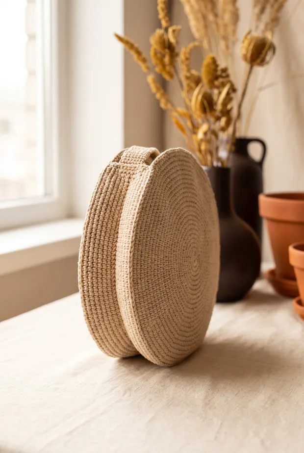 Bolso circular a crochet