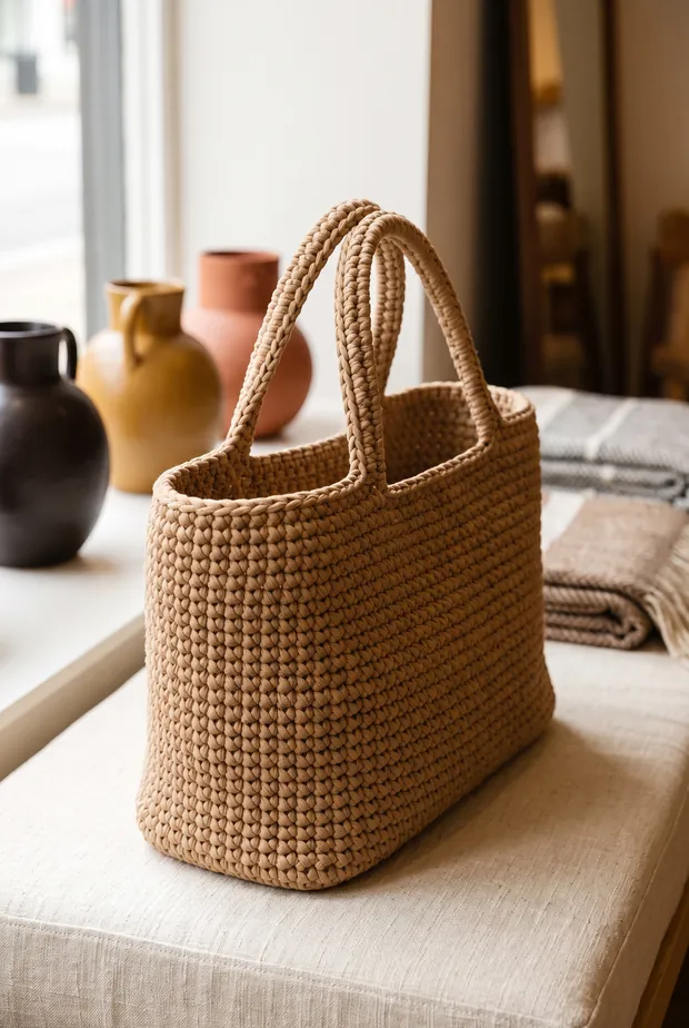 Bolso weekender a crochet